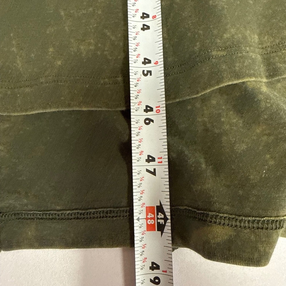 Lululemon All Yours Tank Maxi Dress Womens 4 Olive Green Acid Wash Slit - Picture 5 of 6